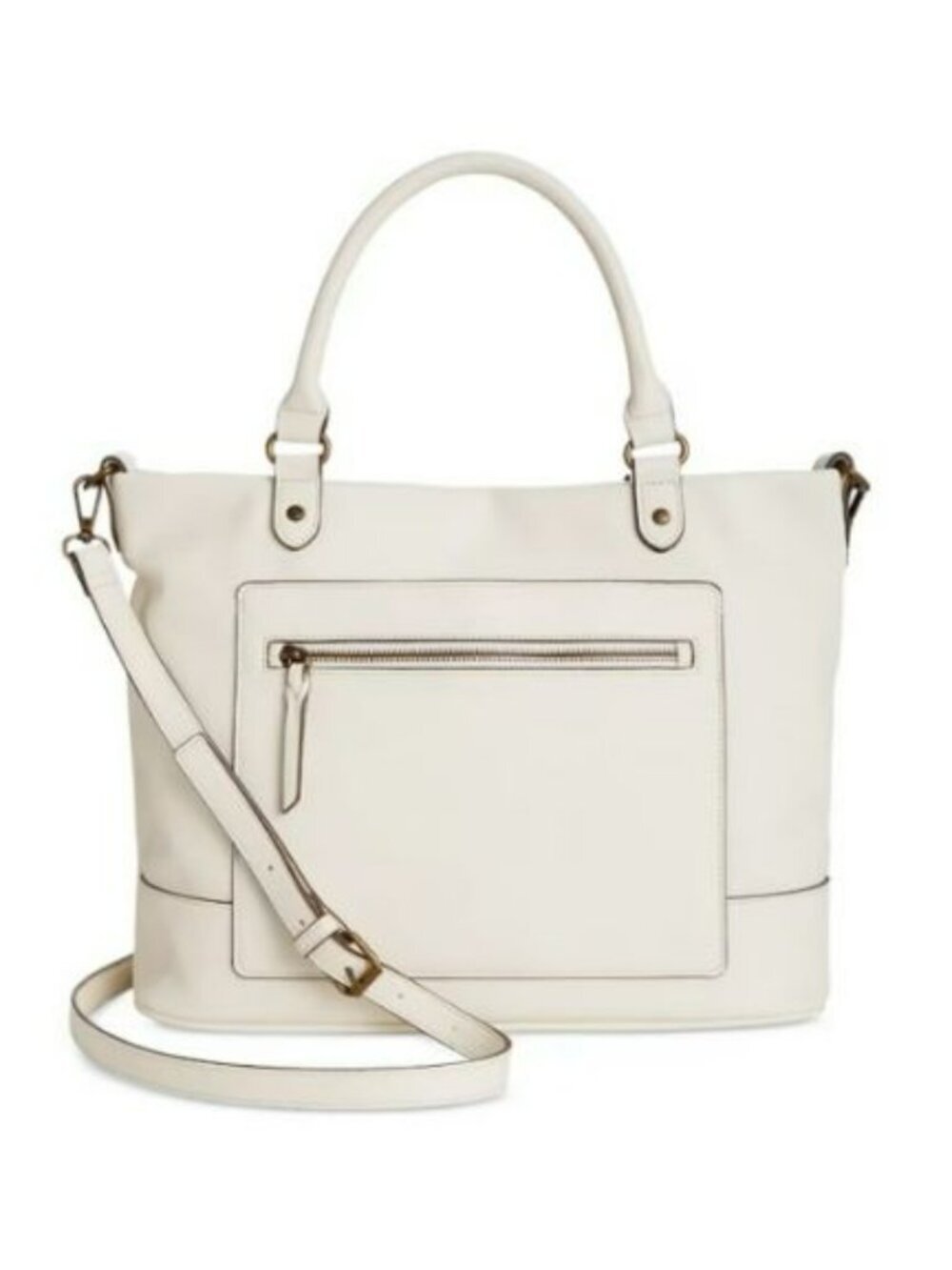 Style & Co Women's Hudsonn Tote Alabaster O/S (MSRP $80)